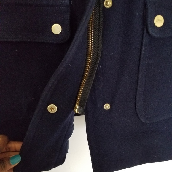 J. Crew size 6 Navy Blue Wool Coat - Picture 8 of 8
